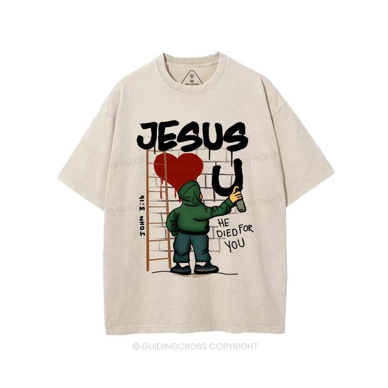 Jesus Loves You Christian Pure Cotton Fabric Casual - Adult & Kids T-Shirts, Sweatshirts & Hoodies apparel design preview 1