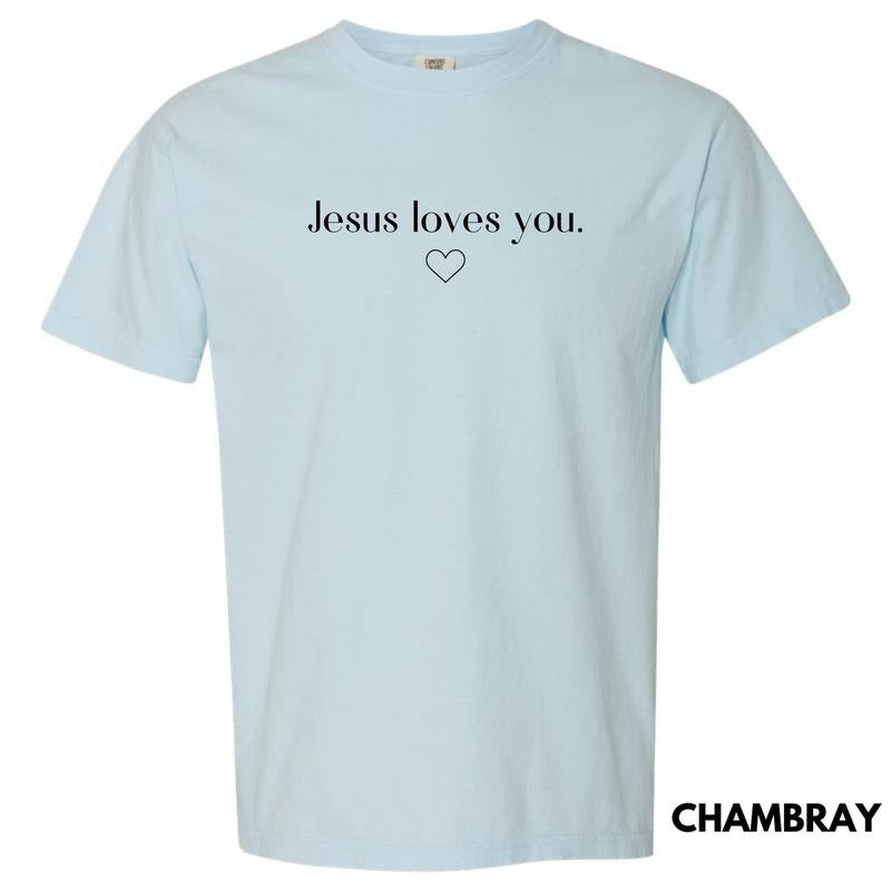 Jesus Loves You Comfort Colors 'NLB' - Adult & Kids T-Shirts, Sweatshirts & Hoodies apparel design preview 1