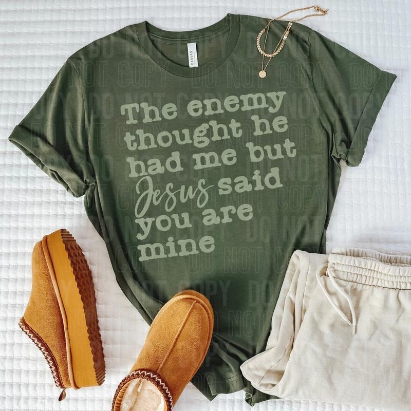 Jesus Said You Are Mine DTF Transfers THIS IS NOT - Adult & Kids T-Shirts, Sweatshirts & Hoodies apparel design preview 1
