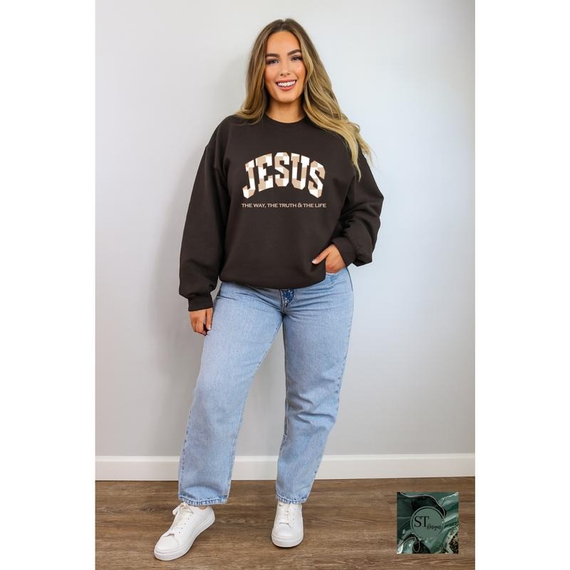 Jesus Way Truth Life - Adult & Kids T-Shirts, Sweatshirts & Hoodies apparel design preview 1