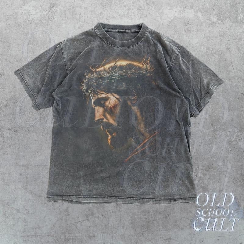 Jesus Vintage 90s Easter Christian Retro Halftone He - Adult & Kids T-Shirts, Sweatshirts & Hoodies apparel design preview 1