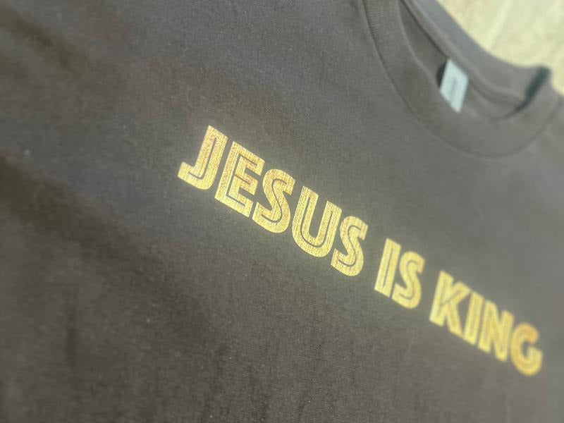 Jesus Is King Chocolate Brown - Adult & Kids T-Shirts, Sweatshirts & Hoodies apparel design preview 1