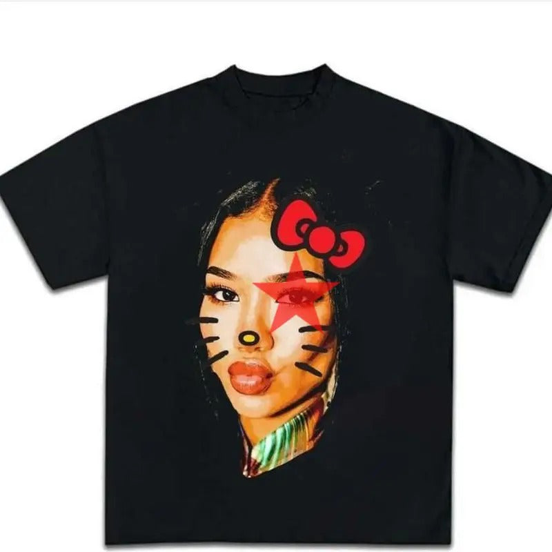 Jhene Kitty Red Big Face Rap Hip Hop - Adult & Kids T-Shirts, Sweatshirts & Hoodies apparel design preview 1