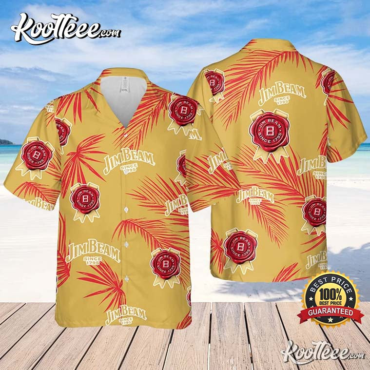 Jim Beam Palm Leaves Pattern Hawaiian - Adult & Kids T-Shirts, Sweatshirts & Hoodies apparel design preview 1