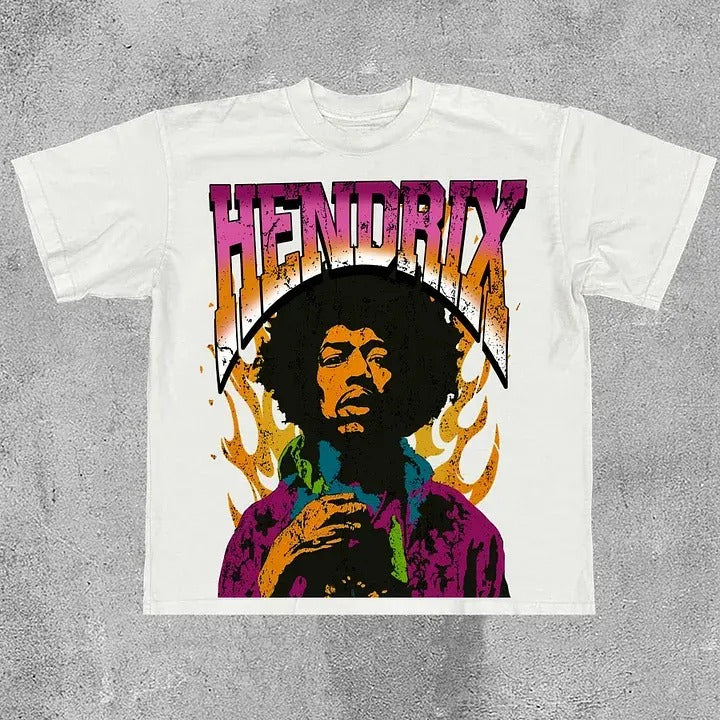 Jimi Hendrix Print Cotton - Adult & Kids T-Shirts, Sweatshirts & Hoodies apparel design preview 1