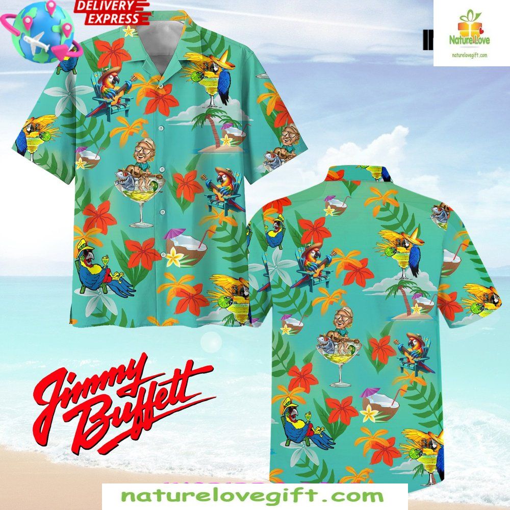 Jimmy Buffett Hawaiian Summertimer Tropical Print - Adult & Kids T-Shirts, Sweatshirts & Hoodies apparel design preview 1