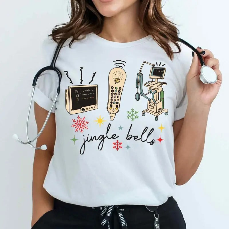 Jingle Nurse Funny Xmass Doctor - Adult & Kids T-Shirts, Sweatshirts & Hoodies apparel design preview 1
