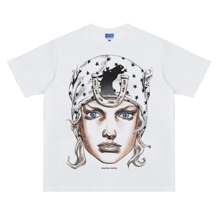 JoJo "Johnny Portrait" Vintage Anime 100% Cotton - Adult & Kids T-Shirts, Sweatshirts & Hoodies apparel design preview 1