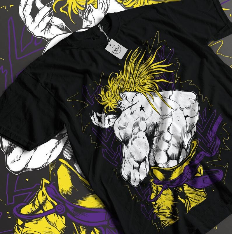 JoJo Bizarre Adventure Jotaro Kujo Dio Giorno S 4XL - Adult & Kids T-Shirts, Sweatshirts & Hoodies apparel design preview 1