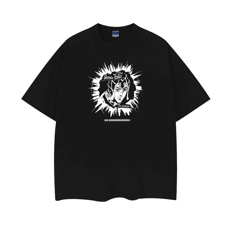 JoJo'S Bizarre Adventure "Mista Come Heavyweight - Adult & Kids T-Shirts, Sweatshirts & Hoodies apparel design preview 1
