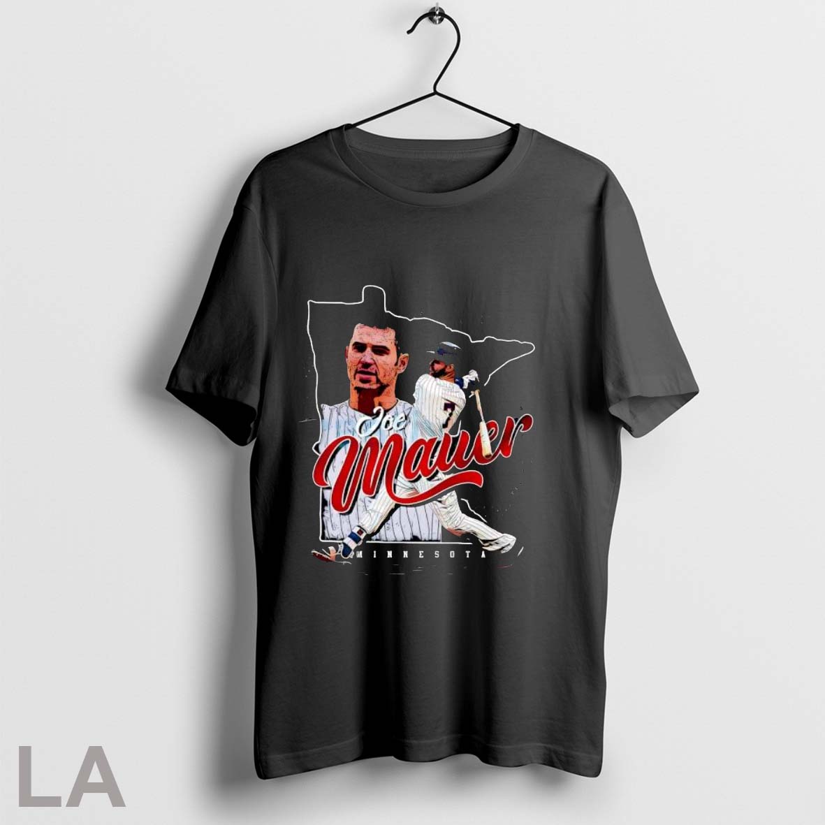 Joe Mauer Minnesota Twins State Silhouette Vintage - Adult & Kids T-Shirts, Sweatshirts & Hoodies apparel design preview 1