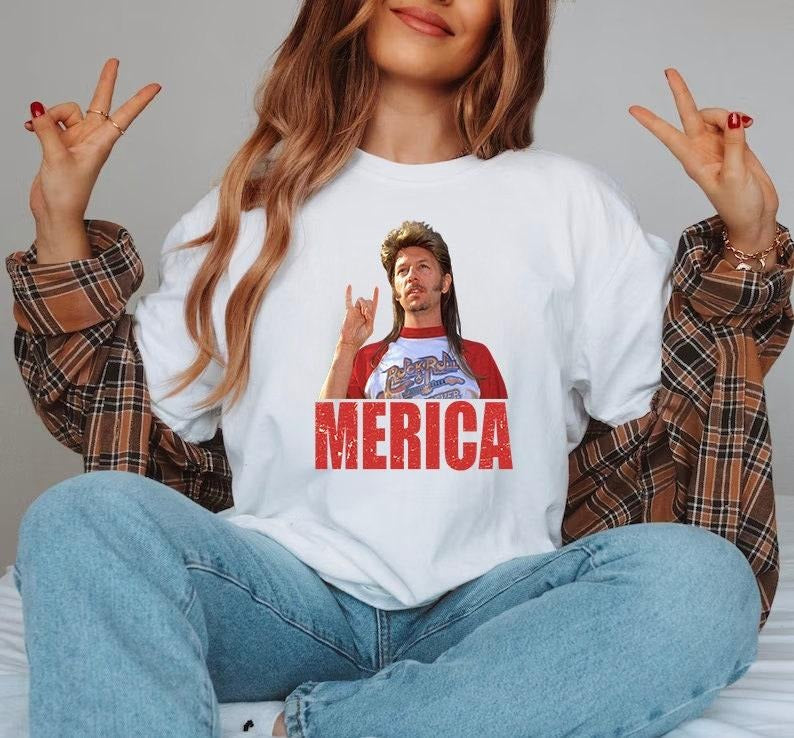 JoeeDirt Merica July 4th Funny Independence Day - Adult & Kids T-Shirts, Sweatshirts & Hoodies apparel design preview 1