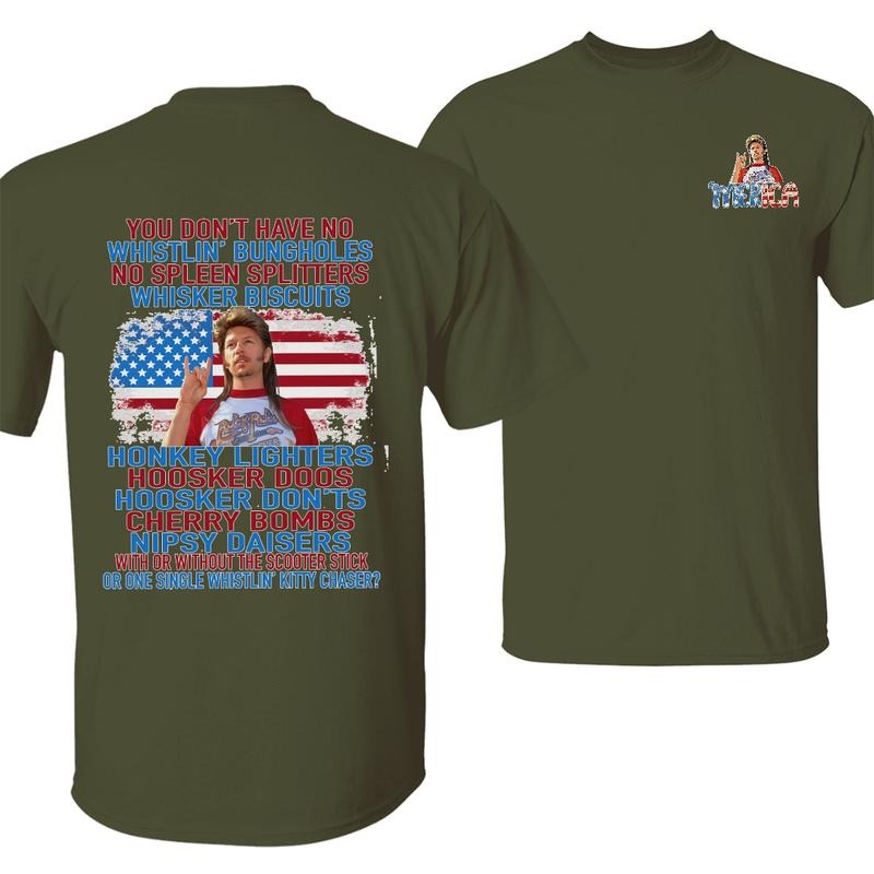 Joeee Dirt Merica July 4th Funny J0e 2 Sides - Adult & Kids T-Shirts, Sweatshirts & Hoodies apparel design preview 1