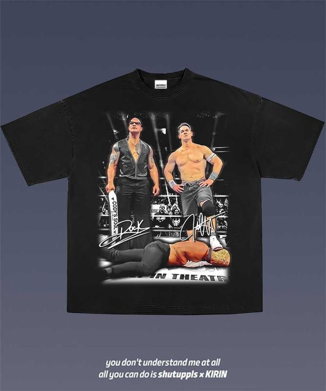 Dwayne Johnson John Cena 1.0 VINTAGE FAN - Adult & Kids T-Shirts, Sweatshirts & Hoodies apparel design preview 1