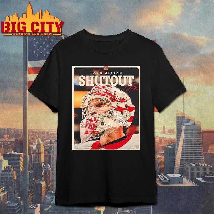 John Gibson Detroit Red Wings shutout signature - Adult & Kids T-Shirts, Sweatshirts & Hoodies apparel design preview 1