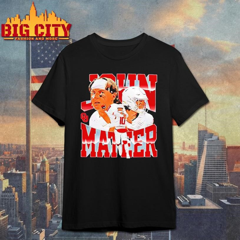 John Mateer Oklahoma Football NCAA Legends player - Adult & Kids T-Shirts, Sweatshirts & Hoodies apparel design preview 1