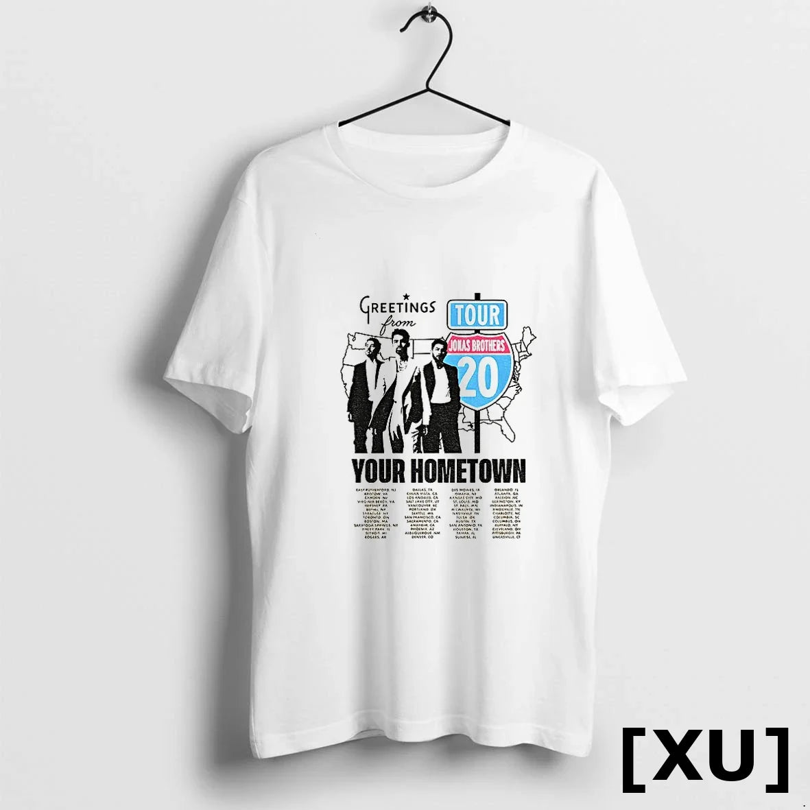 Jonas Brothers Greetings From Your Hometown Route 20 - Adult & Kids T-Shirts, Sweatshirts & Hoodies apparel design preview 1