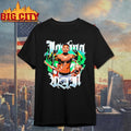 Joshua Van Flexing Portrait Green Smoke Flame Tattoos - Adult & Kids T-Shirts, Sweatshirts & Hoodies apparel design preview 1