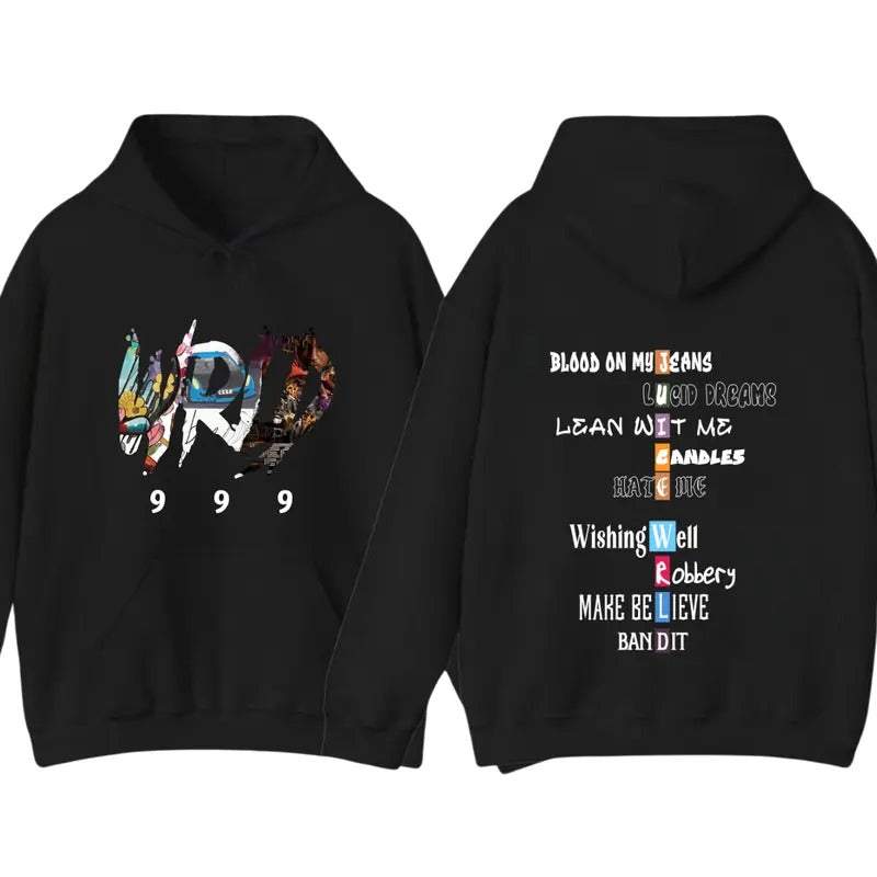 Juice Wrld Songs Hip Hop Rapper 999 Streetwear - Adult & Kids T-Shirts, Sweatshirts & Hoodies apparel design preview 1