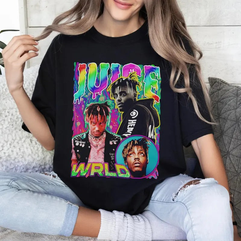 Juice Wrld Party Never Ends 999 World Pre Bootleg Rap - Adult & Kids T-Shirts, Sweatshirts & Hoodies apparel design preview 1