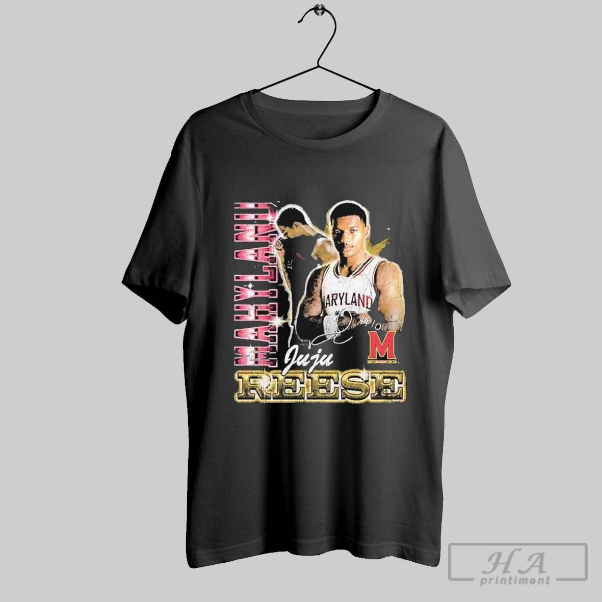 Julian Reese Maryland Terrapins Mens Basketball 90s - Adult & Kids T-Shirts, Sweatshirts & Hoodies apparel design preview 1