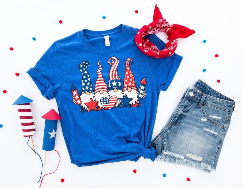 July 4th Gnome Fourth Patriotic Independence Day USA - Adult & Kids T-Shirts, Sweatshirts & Hoodies apparel design preview 1