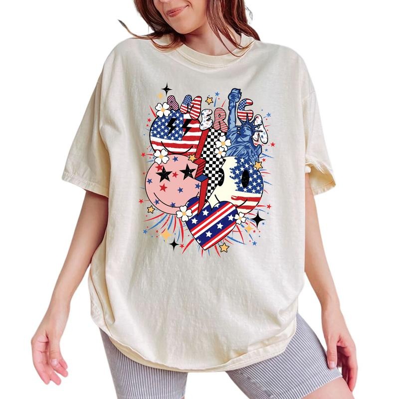 July 4th Retro American Patriotic Unhinged Vintage - Adult & Kids T-Shirts, Sweatshirts & Hoodies apparel design preview 1