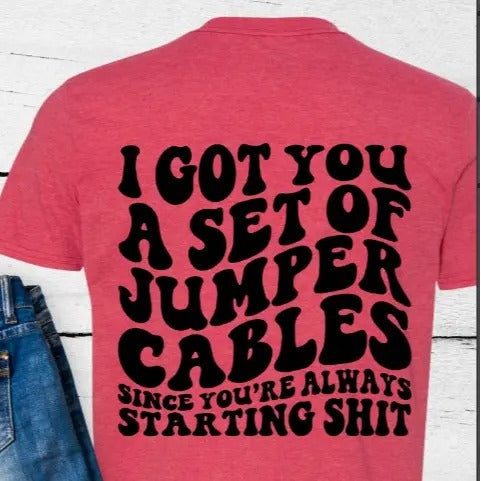 Jumper Cables - Adult & Kids T-Shirts, Sweatshirts & Hoodies apparel design preview 1