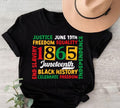 Juneteenth 1865 Justice Freedom Equality Celebrate - Adult & Kids T-Shirts, Sweatshirts & Hoodies apparel design preview 1
