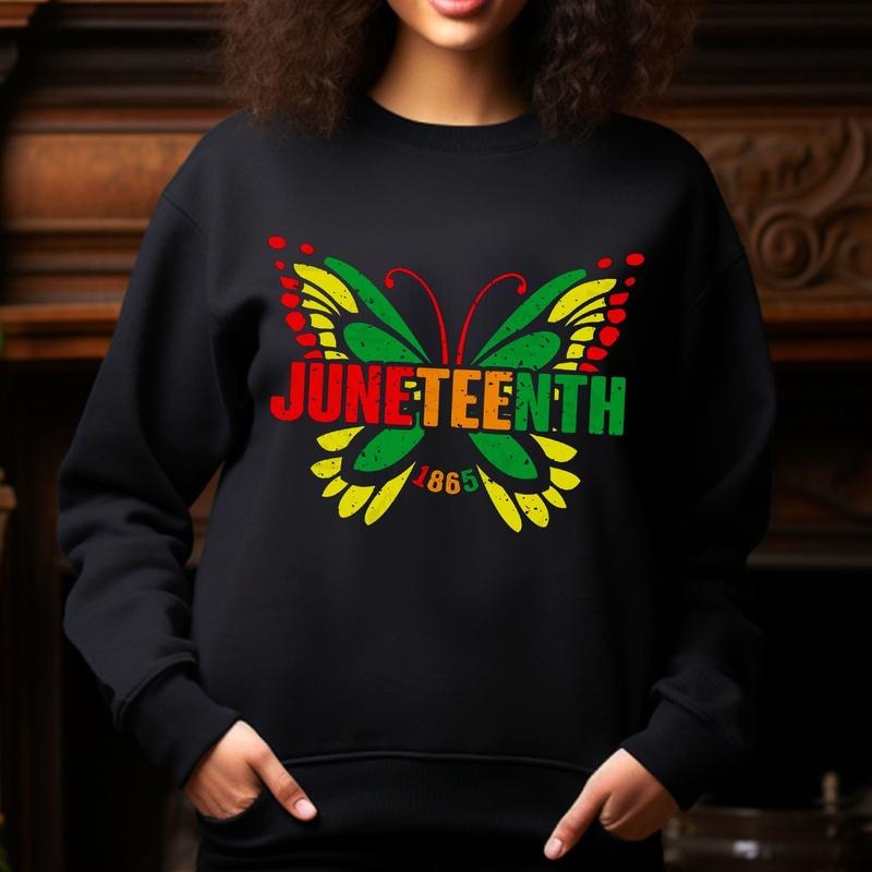 Juneteenth Butterfly Coquette Bow Freeish Since 1865 - Adult & Kids T-Shirts, Sweatshirts & Hoodies apparel design preview 1