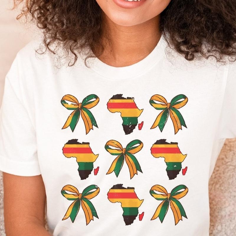 Juneteenth Coquette Bow African American Freedom Day - Adult & Kids T-Shirts, Sweatshirts & Hoodies apparel design preview 1