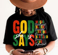 Juneteenth God Says I Am Free Ish 1865 Freedom Day - Adult & Kids T-Shirts, Sweatshirts & Hoodies apparel design preview 1