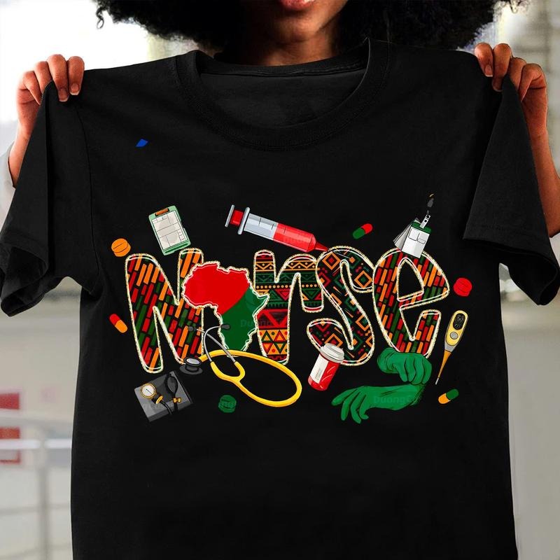 Juneteenth Nurse Commercial Use Week Nursing Life - Adult & Kids T-Shirts, Sweatshirts & Hoodies apparel design preview 1
