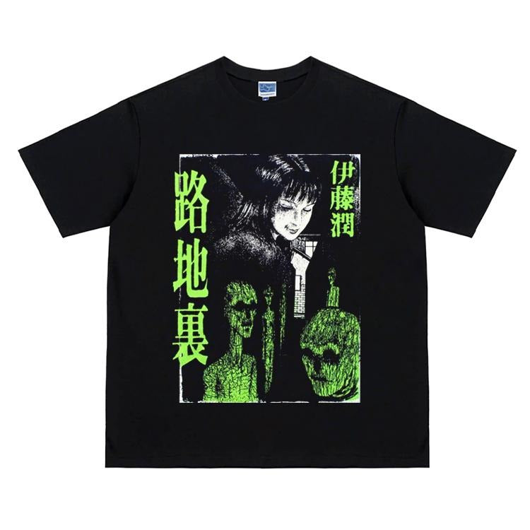 Junji Ito Haunted Alley" Heavyweight Vintage 100% - Adult & Kids T-Shirts, Sweatshirts & Hoodies apparel design preview 1