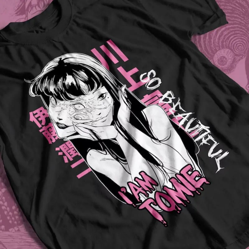 Junji Ito Tomie Kawakami Horror Japan Guro Anime - Adult & Kids T-Shirts, Sweatshirts & Hoodies apparel design preview 1