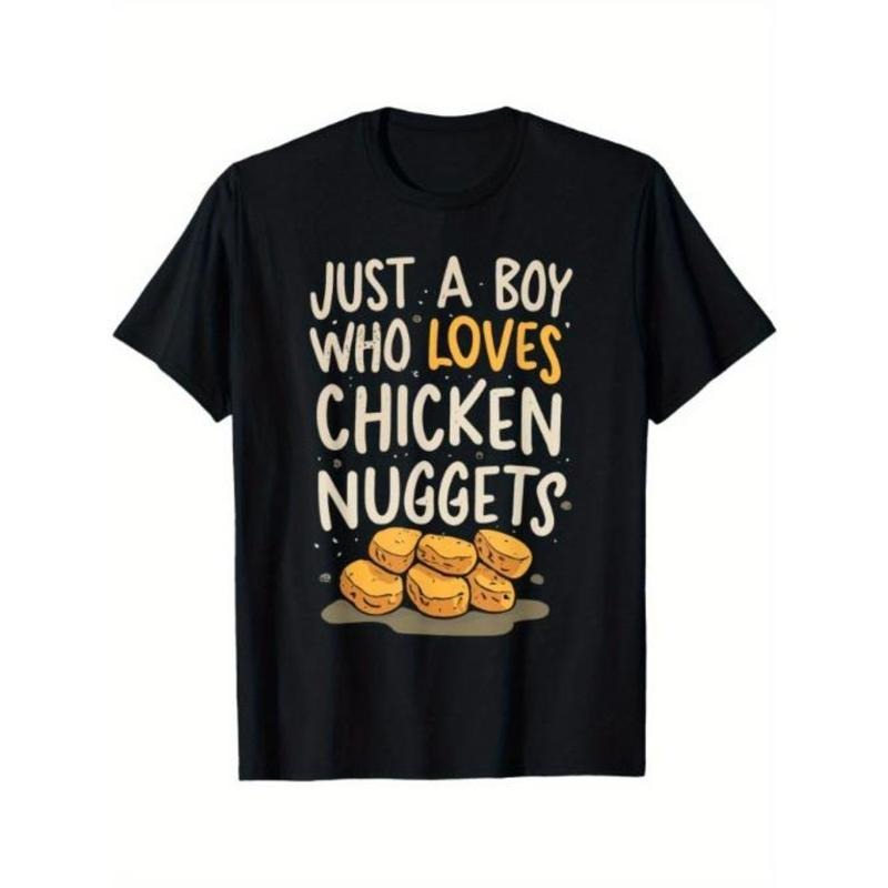 Just Boy Who Loves Chicken Nuggets Funny Fast Food - Adult & Kids T-Shirts, Sweatshirts & Hoodies apparel design preview 1