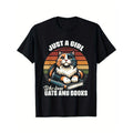 Just Girl Who Loves Books Cats Animal Kitten Reading - Adult & Kids T-Shirts, Sweatshirts & Hoodies apparel design preview 1