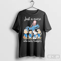 Just A Nurse Dodgers Who Loves Peanuts - Adult & Kids T-Shirts, Sweatshirts & Hoodies apparel design preview 1