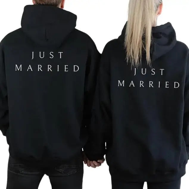 Just Married Bridal Honeymoon Wifey Couples - Adult & Kids T-Shirts, Sweatshirts & Hoodies apparel design preview 1