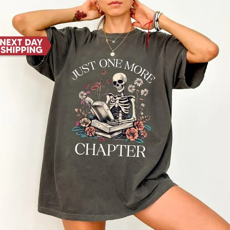 Just One More Chapter Bookworm Book Lover Reading - Adult & Kids T-Shirts, Sweatshirts & Hoodies apparel design preview 1