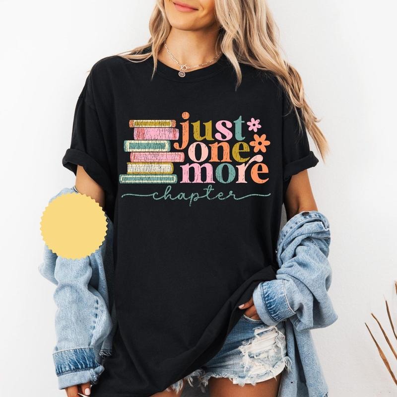 Just One More Chapter Book Lover Reading Librarian - Adult & Kids T-Shirts, Sweatshirts & Hoodies apparel design preview 1