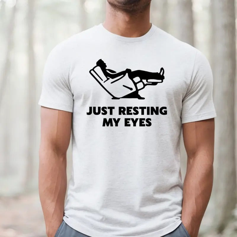Just Resting My Eyes Recliner Tired Dad Funny Cotton - Adult & Kids T-Shirts, Sweatshirts & Hoodies apparel design preview 1