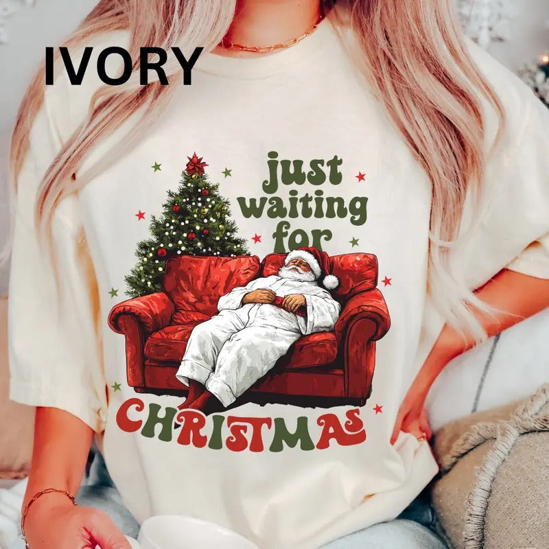 Just Waiting Relaxed Fit Printed USA Womenswear - Adult & Kids T-Shirts, Sweatshirts & Hoodies apparel design preview 1