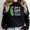 Just Girl Who Loves Pickles Lover Pickle Woman - Adult & Kids T-Shirts, Sweatshirts & Hoodies apparel design preview 1