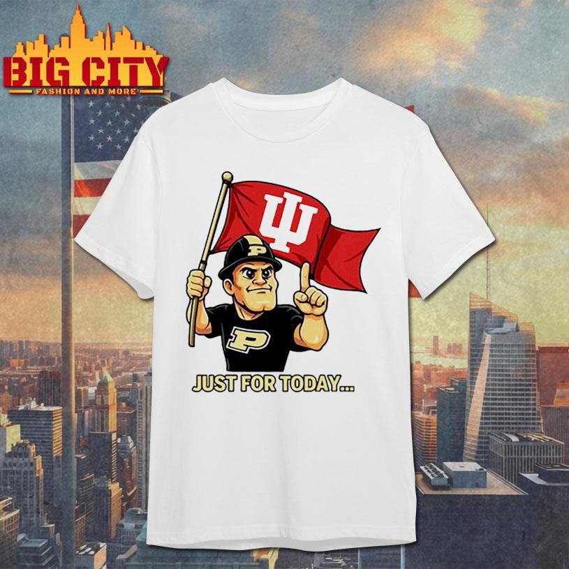 Just for today purdue pete with flag - Adult & Kids T-Shirts, Sweatshirts & Hoodies apparel design preview 1