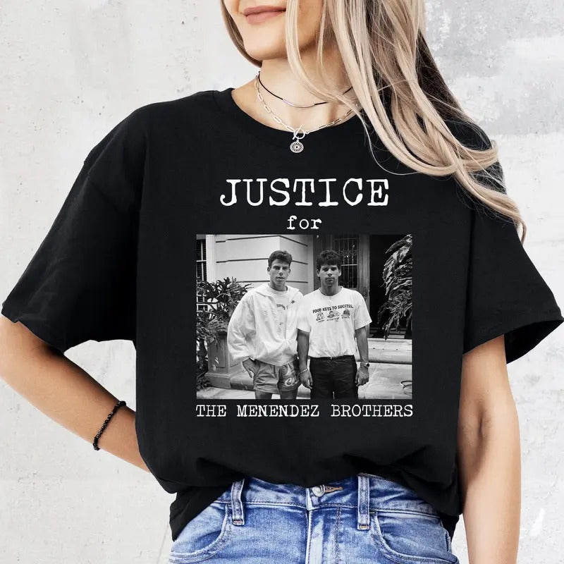 Justice Menendez Brothers Nicholas Chavez Younger - Adult & Kids T-Shirts, Sweatshirts & Hoodies apparel design preview 1