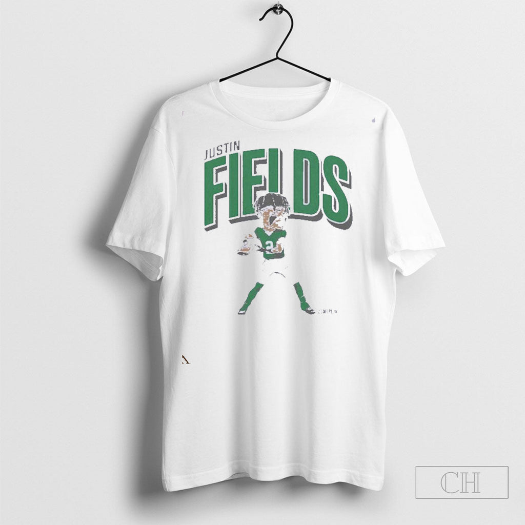Justin Fields New York Caricature - Adult & Kids T-Shirts, Sweatshirts & Hoodies apparel design preview 1