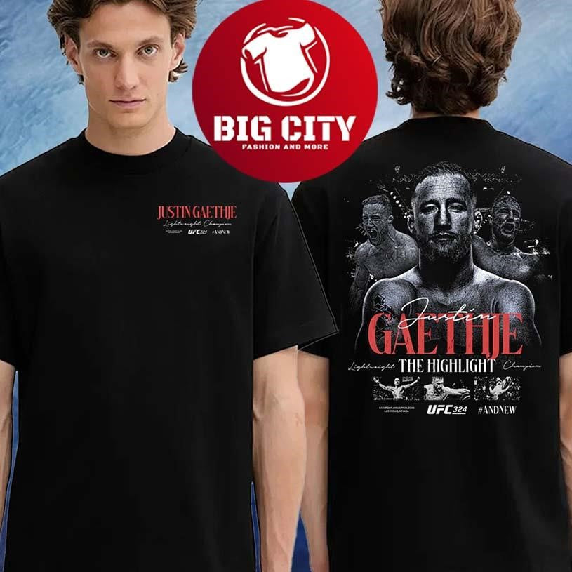 Justin Gaethje UFC 324 AndNew Interim Lightweight - Adult & Kids T-Shirts, Sweatshirts & Hoodies apparel design preview 1