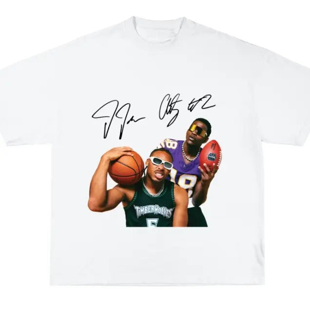 Justinn Jefferson X Anthonyy Edwards Vintage Funny - Adult & Kids T-Shirts, Sweatshirts & Hoodies apparel design preview 1