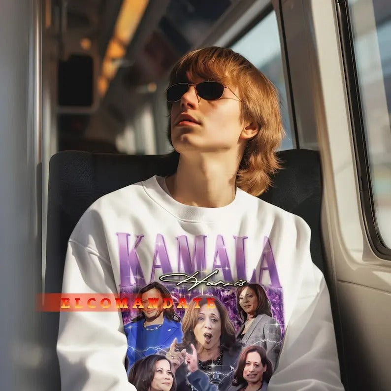 KAMALA HARRIS Vintage Retro 90s Hot Trend 2024 - Adult & Kids T-Shirts, Sweatshirts & Hoodies apparel design preview 1